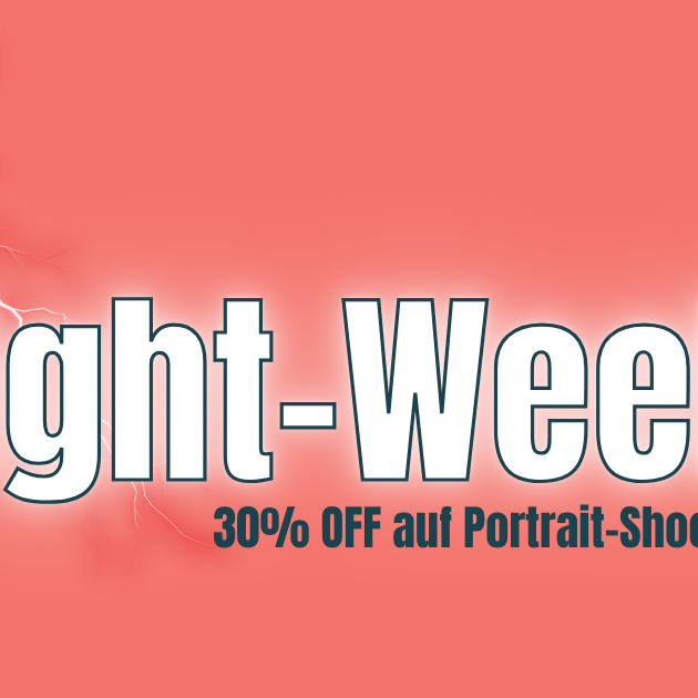 Text: Light Week - 30% off auf Portrait-Shootings